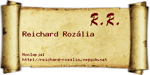 Reichard Rozália névjegykártya