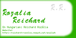 rozalia reichard business card